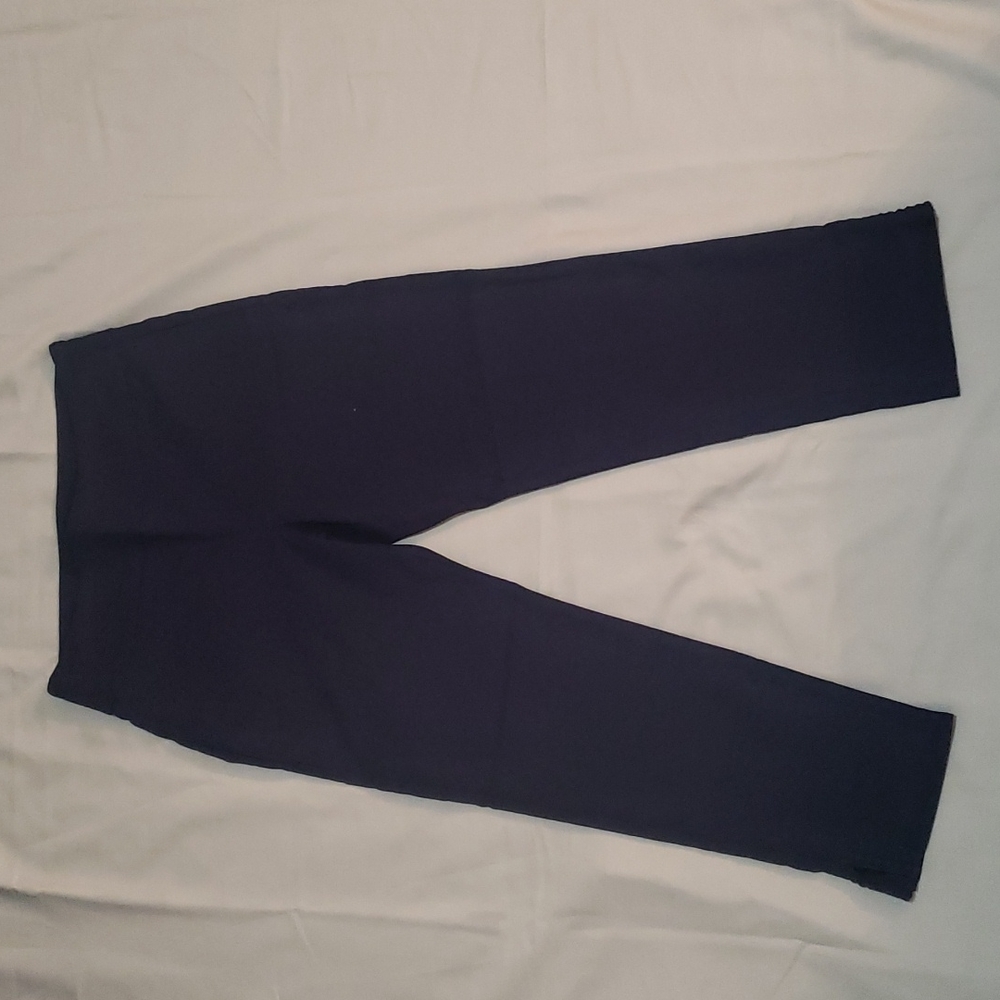 Crown & Ivy size 10 (ten) Navy blue cropped dress pants or casual wear stretchy
